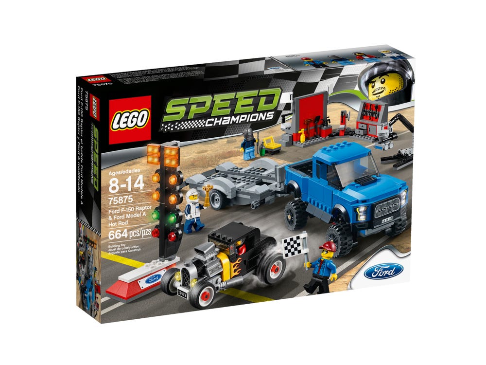 75875 Lego Speed Champions 75875 Ford F-150 Raptor & Ford Model A Hot Rod ...