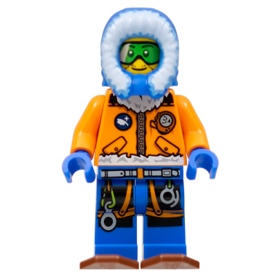 Arctic Explorer, Male with Green Goggles and Snowshoes