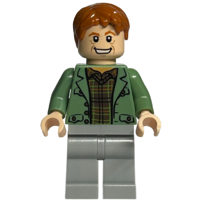 Arthur Weasley - Sand Green Open Jacket, Light Bluish Gray Legs