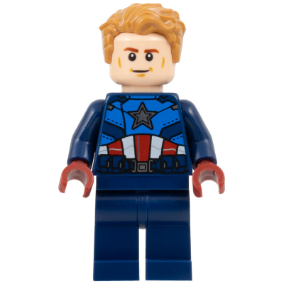 Captain America - Dark Blue Suit, Dark Red Hands, Hair