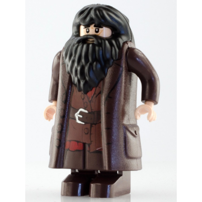 Rubeus Hagrid, Dark Brown Topcoat with Buttons (Light Nougat Version with Movable Hands)