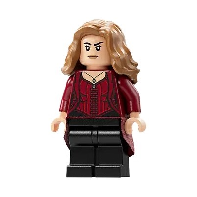 The Scarlet Witch (Wanda Maximoff) - Plain Black Legs, Medium Nougat Hair, Dark Red Cloth Skirt