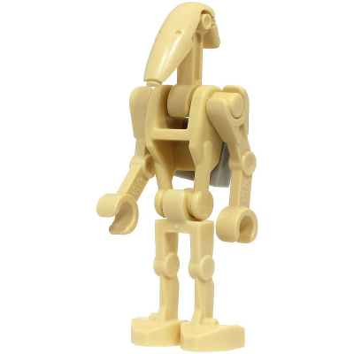 Battle Droid - Tan, Angled Arms, Light Bluish Gray Clip on Back