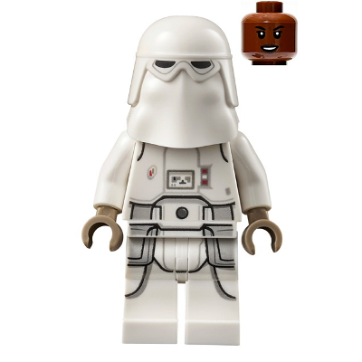 Snowtrooper, Printed Legs, Dark Tan Hands - Female, Reddish Brown Head