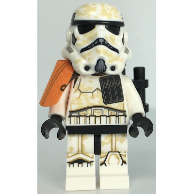 Sandtrooper Squad Leader / Captain, Orange Pauldron, Neck Bracket, Dual Molded Helmet, Closed Mouth