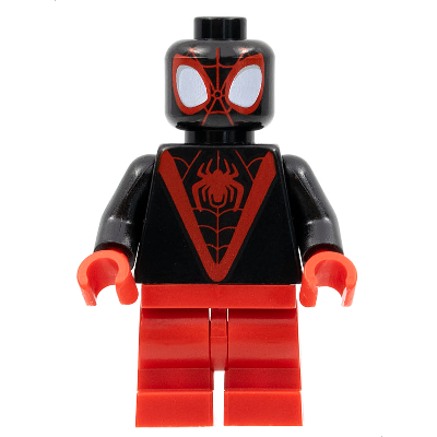 Spider-Man (Miles Morales) - Red Medium Legs, Red Spider Logo