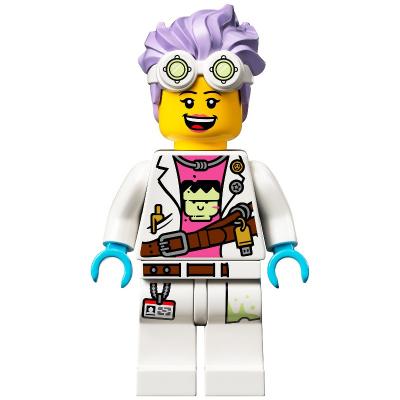 J.B. Watt, Lab Coat, Medium Lavender Hair with Goggles, Scared / Smile