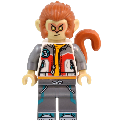 Monkey King - White Jacket, Flat Silver Legs