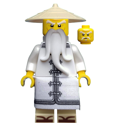 Sensei Wu - The LEGO Ninjago Movie, White Robe, Zori Sandals, Raised Eyebrows