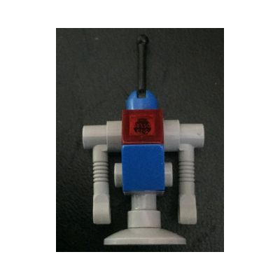 Classic Space Droid -  Light Bluish Gray and Blue with Trans-Red Eye (Benny's Droid)