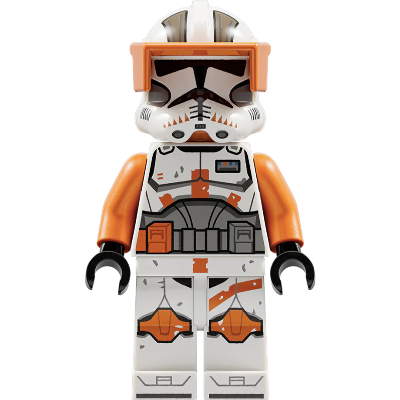 Clone Trooper Commander Cody, 212th Attack Battalion (Phase 2) - Printed Legs, Orange Visor