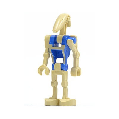 Battle Droid Pilot with Blue Torso with Tan Insignia and One Straight Arm