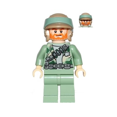 Endor Rebel Commando - Beard and Angry Dual Sided Head