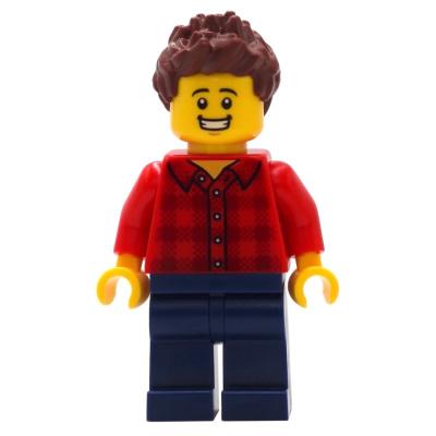 Red Torso, Dark Blue Legs, Reddish Brown Hair