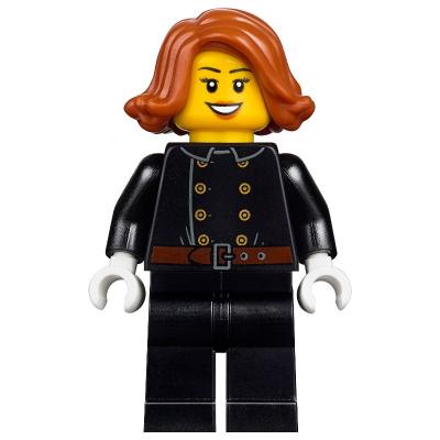 Firewoman, Jacket with 8 Buttons and Belt, Dark Orange Hair