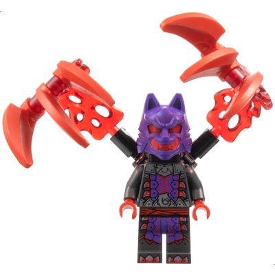 Wolf Mask Warrior - Dark Purple and Red Mask, Energy Claws (71820, 71822)