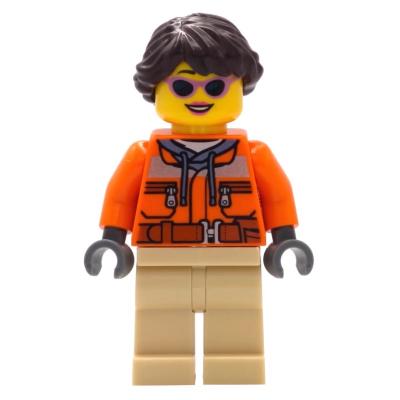 Orange Torso, Tan Legs, Dark Brown Hair
