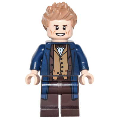 Newt Scamander, Dark Blue Trench Coat, Dark Tan Vest