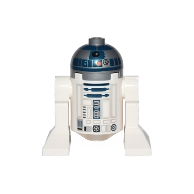 Astromech Droid, R2-D2, Flat Silver Head, Red Dots and Small Receptor