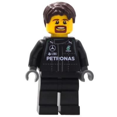Pit Crew, Black Torso, Black Legs, Dark Brown Hair