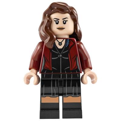 Scarlet Witch with Dark Red Jacket over Black Dress