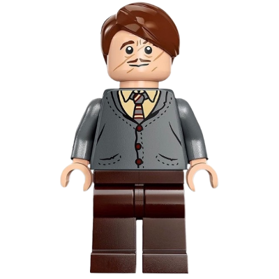 Professor Remus Lupin - Dark Bluish Gray Cardigan, Tan Shirt (76414)