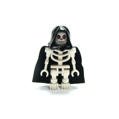 Fantasy Era - Skeleton Warrior 6, White, Black Hood and Cape